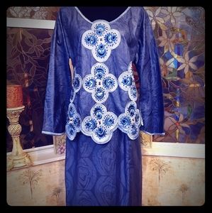AFRICAN SKIRT SUIT Size L